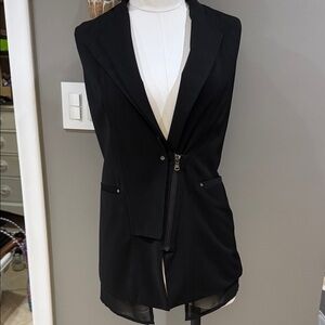 Elegant Black Women's Blazer Vest